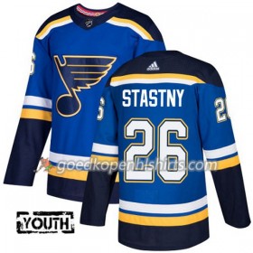 St. Louis Blues Paul Stastny 26 Adidas 2017-2018 Blauw Authentic Shirt - Kinderen